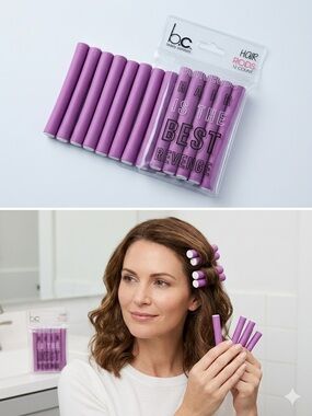 NWT Beauty Concepts 12pc Purple Flexi Rods | Heatless Hair Curling Tools